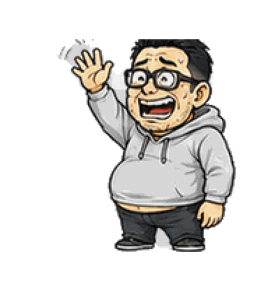 手を振ってあいさつする利食安男