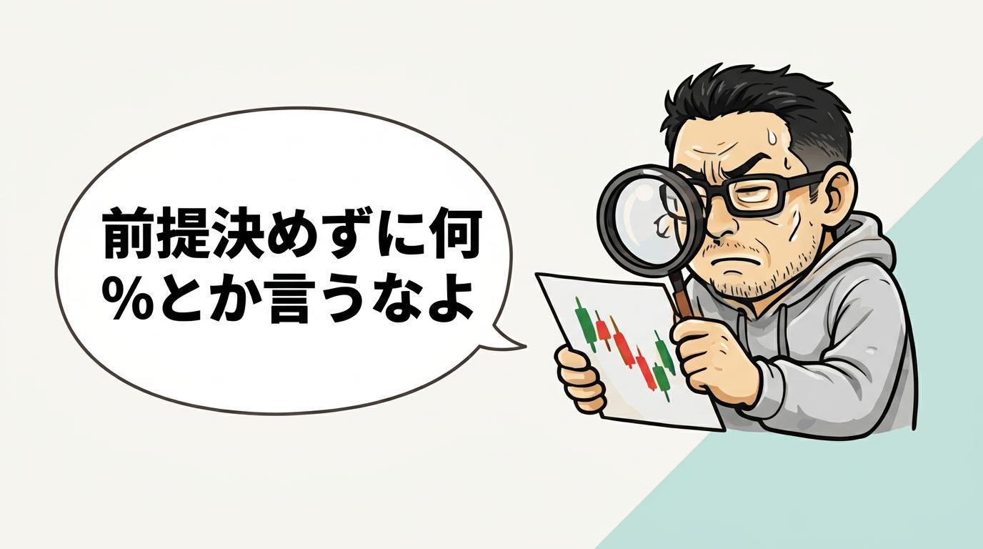 利食安男「前提決めずに何%とか言うなよ」