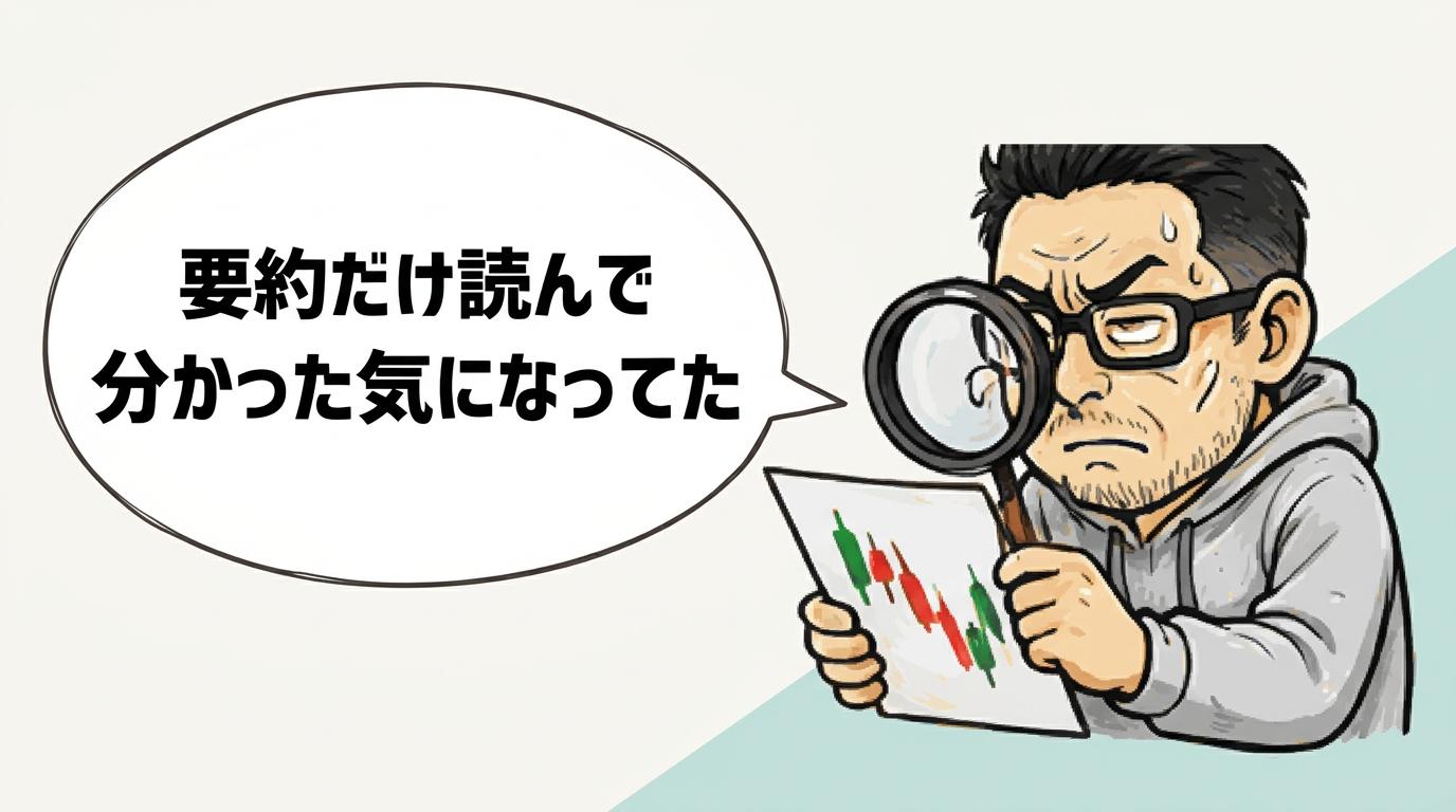 利食安男「要約だけ読んで分かった気になってた」